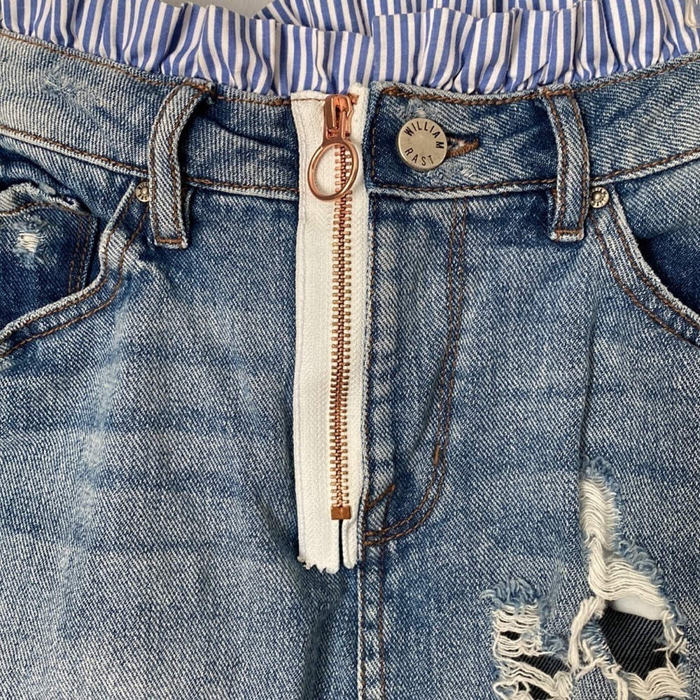William Rast distressed asymmetric denim skirt - Picture 2 of 4